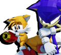 Sonic and Tails side by side